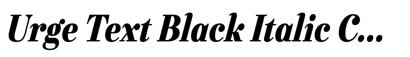 Urge Text Black Italic Condensed